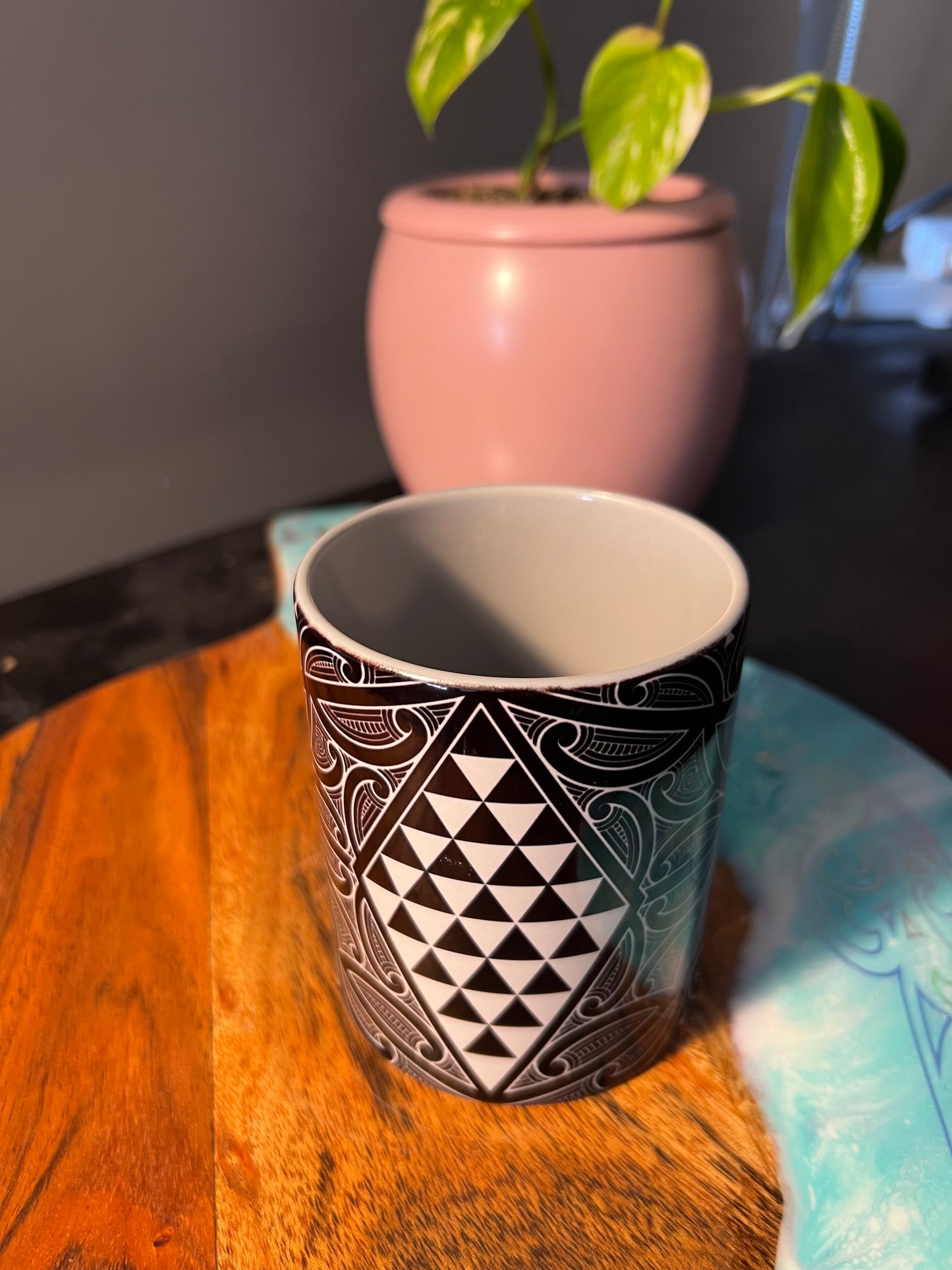 Atawhai Ceramic Mug - Colored Handle & Interior