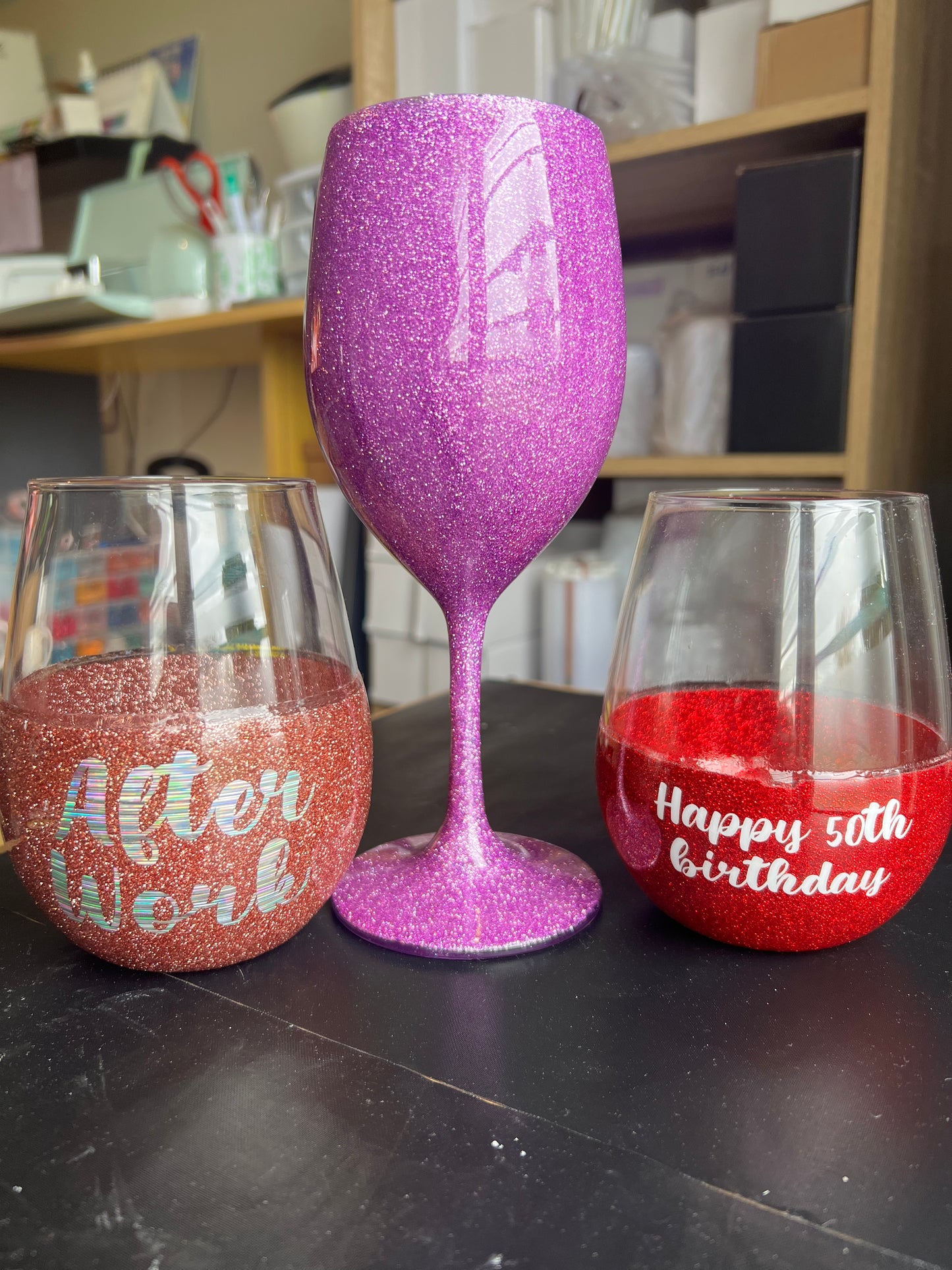 Glitter Wine Glass