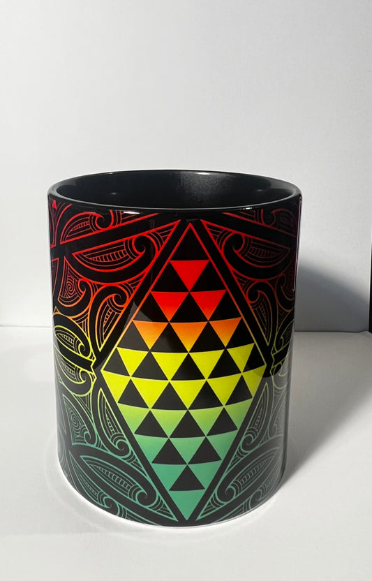 Atawhai Ceramic Mug - Colored Handle & Interior