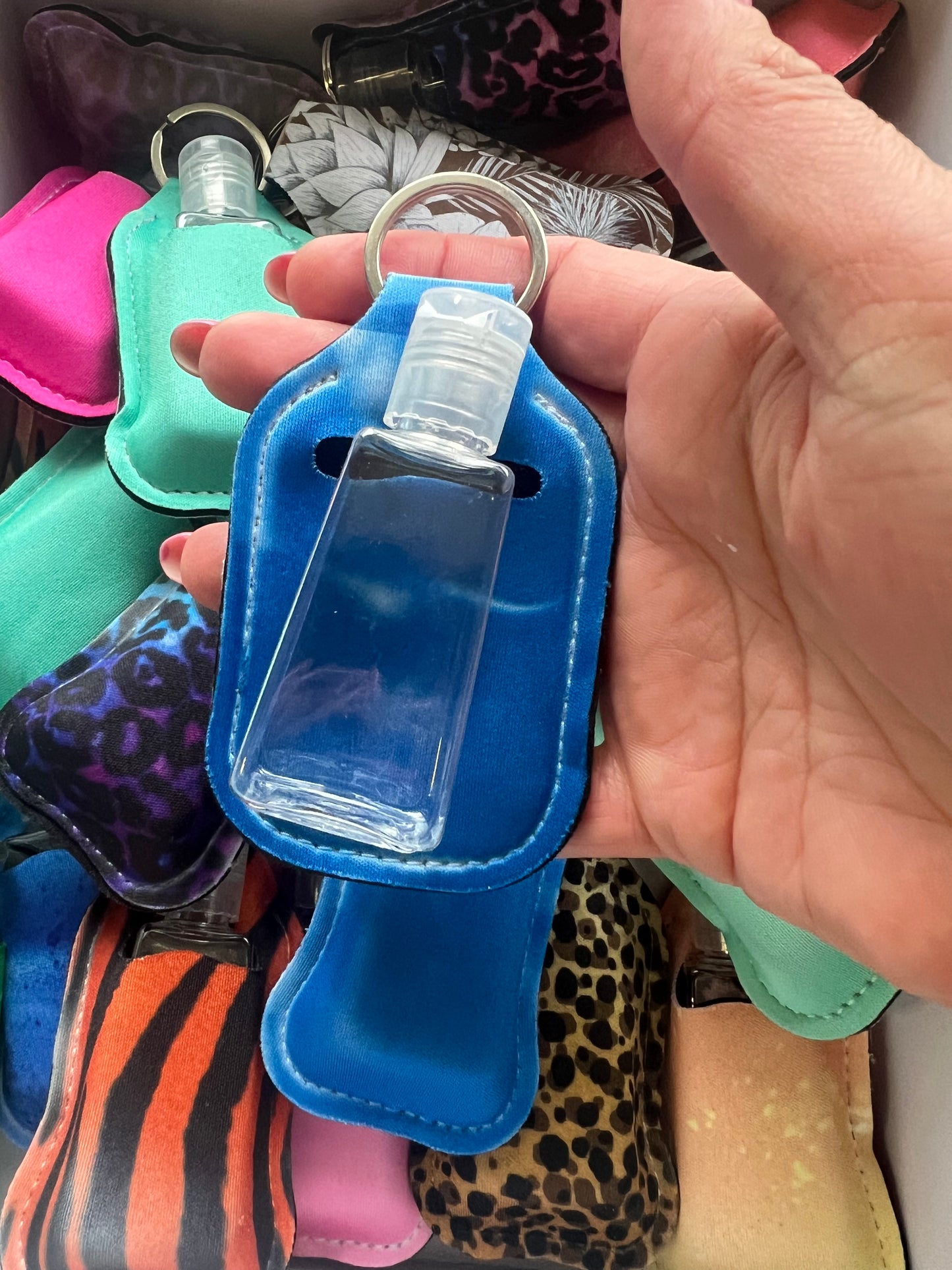 Hand sanitizer keyring