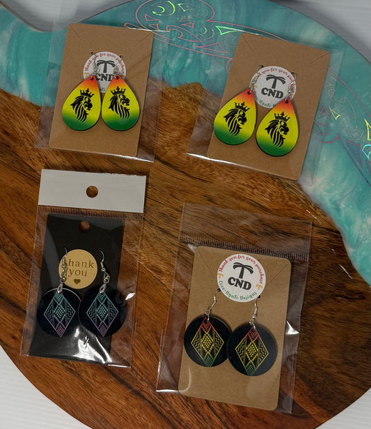 Mauri and Rasta Earrings SECONDS