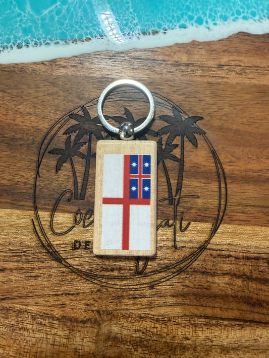 He Whakaputanga wooden keyring