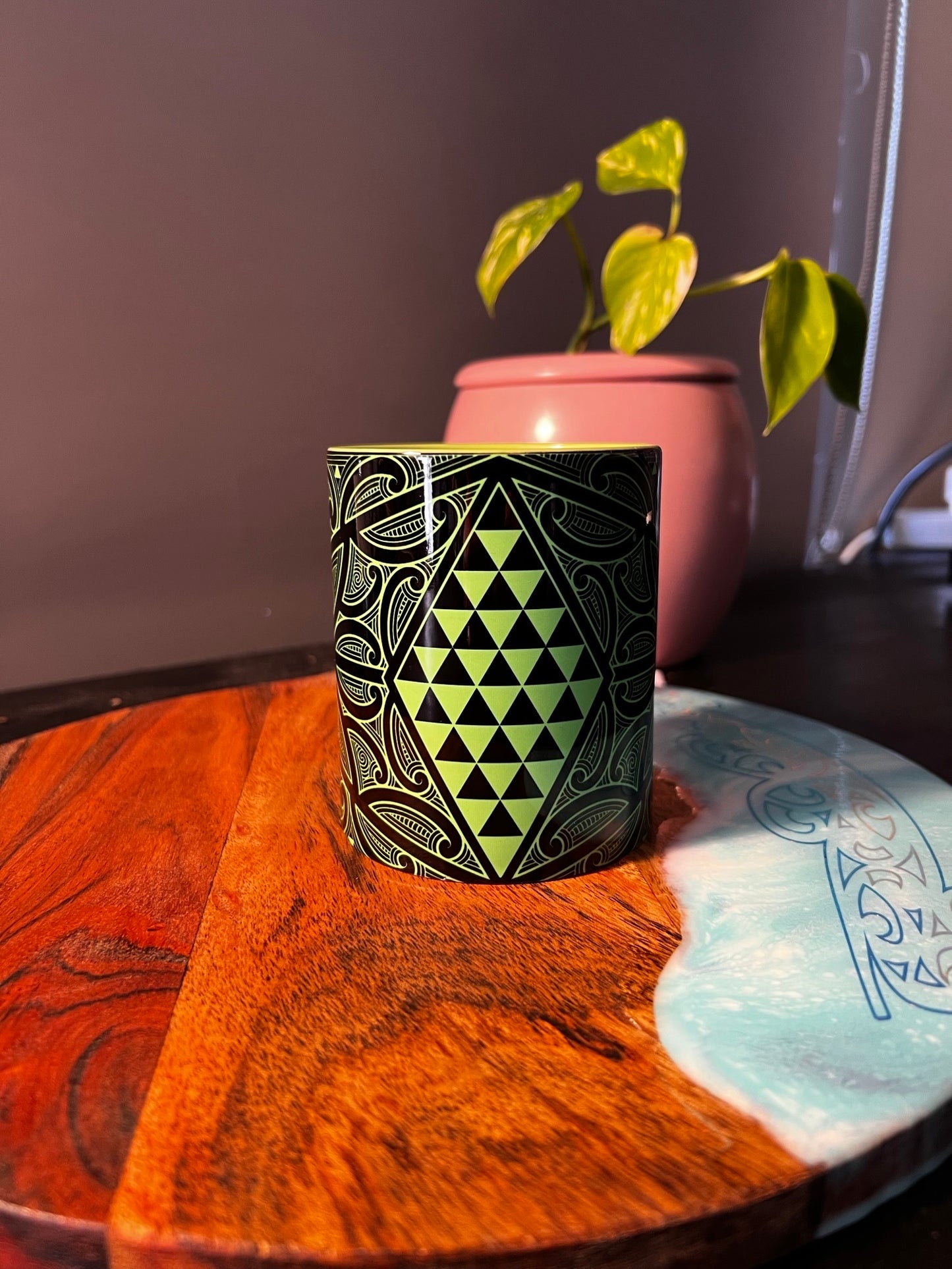 Atawhai Ceramic Mug - Colored Handle & Interior