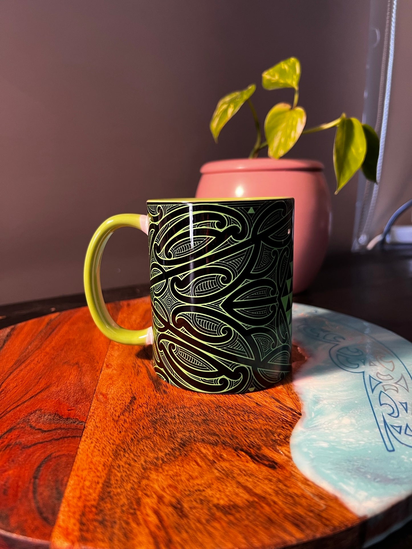 Atawhai Ceramic Mug - Colored Handle & Interior