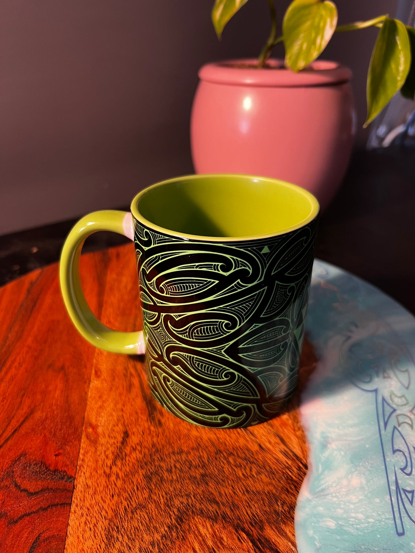 Atawhai Ceramic Mug - Colored Handle & Interior