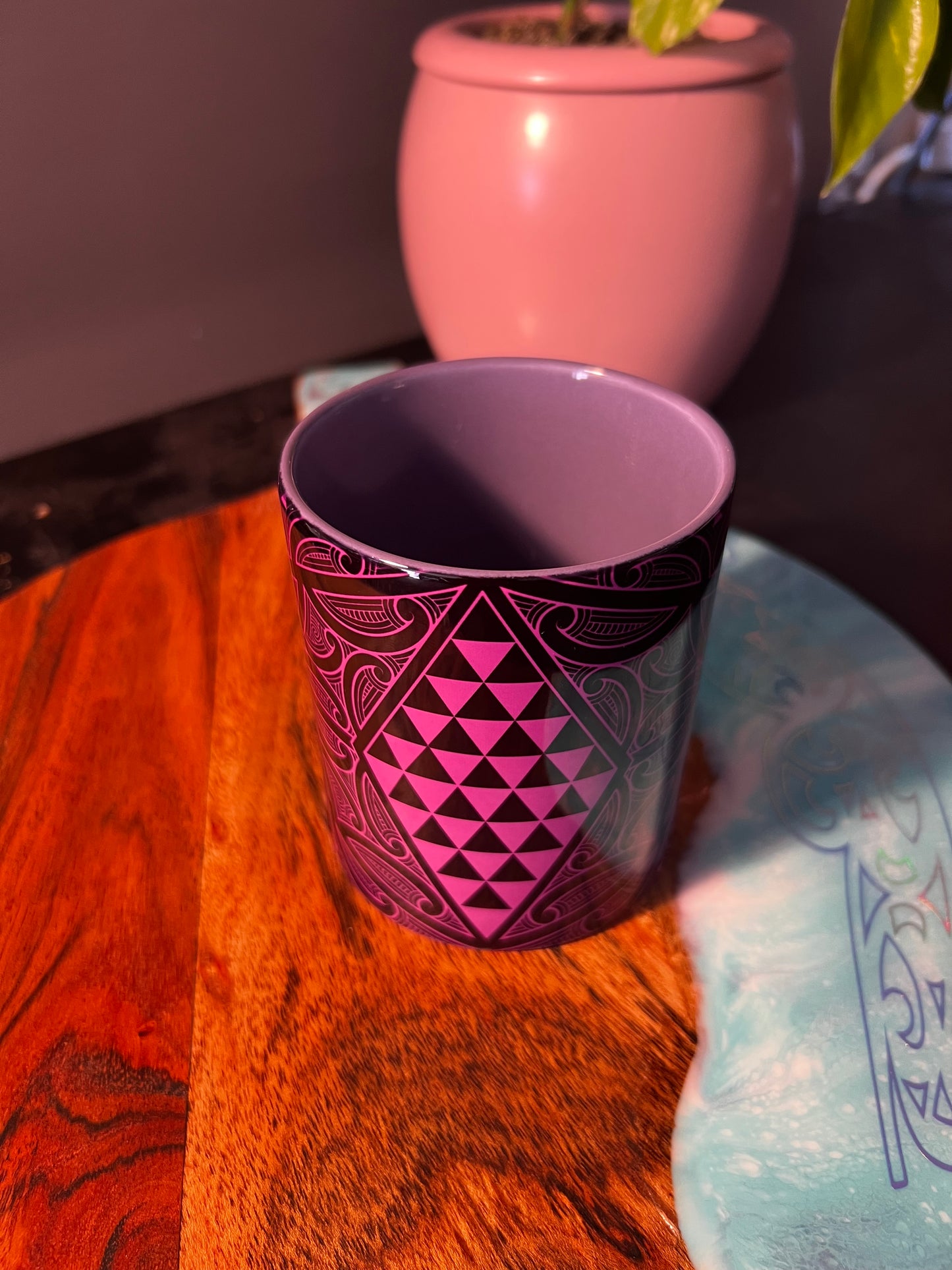 Atawhai Ceramic Mug - Colored Handle & Interior