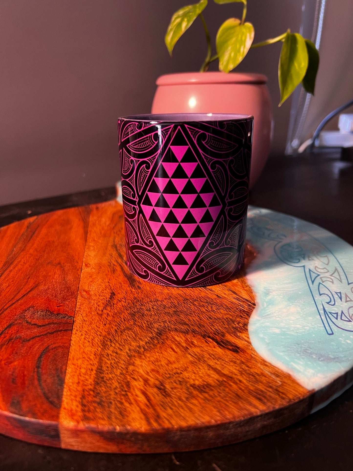 Atawhai Ceramic Mug - Colored Handle & Interior