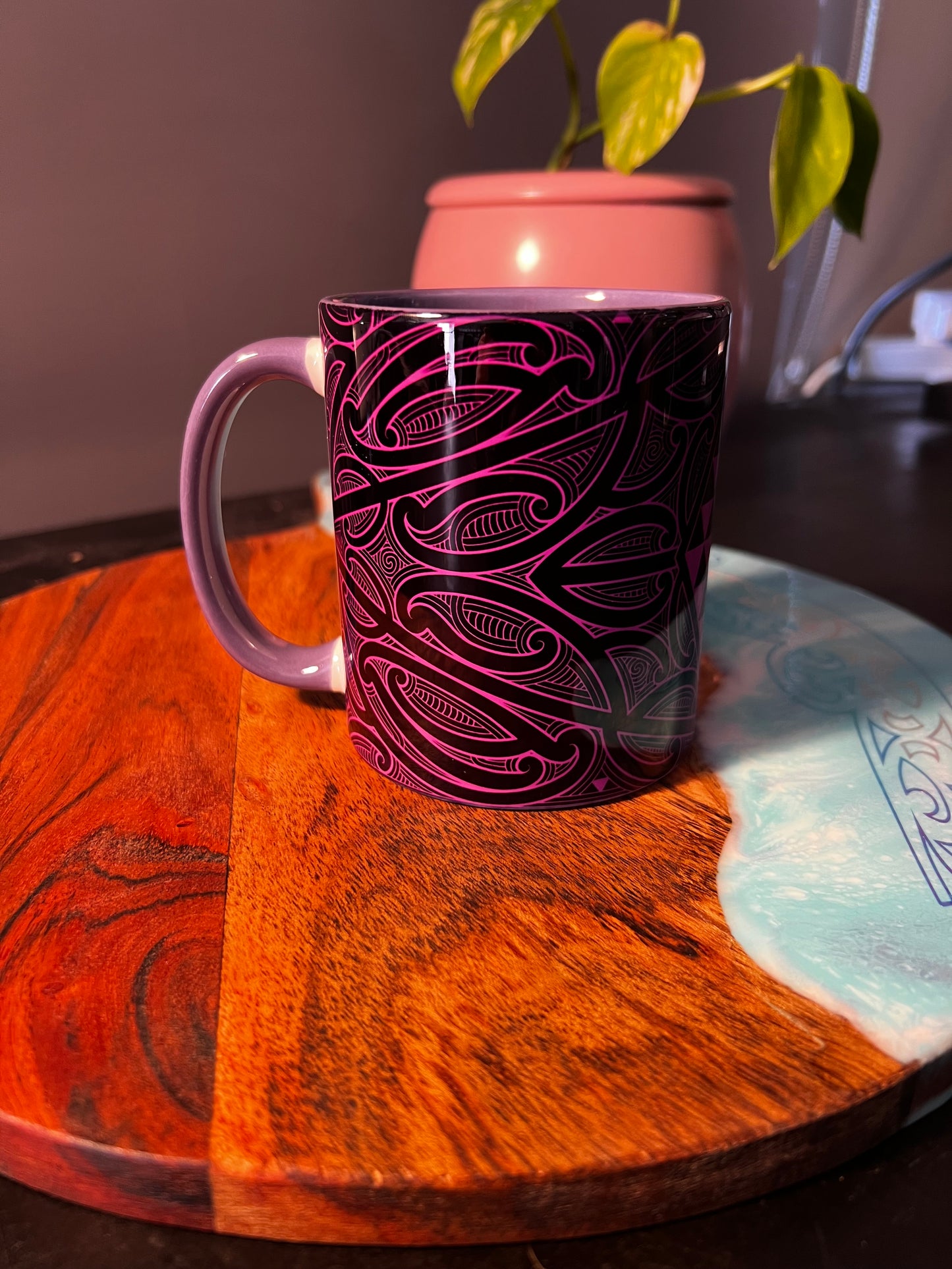 Atawhai Ceramic Mug - Colored Handle & Interior