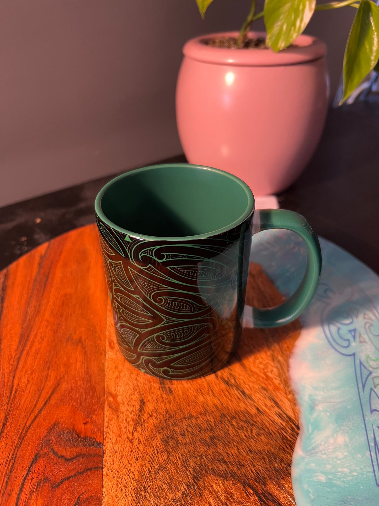 Atawhai Ceramic Mug - Colored Handle & Interior