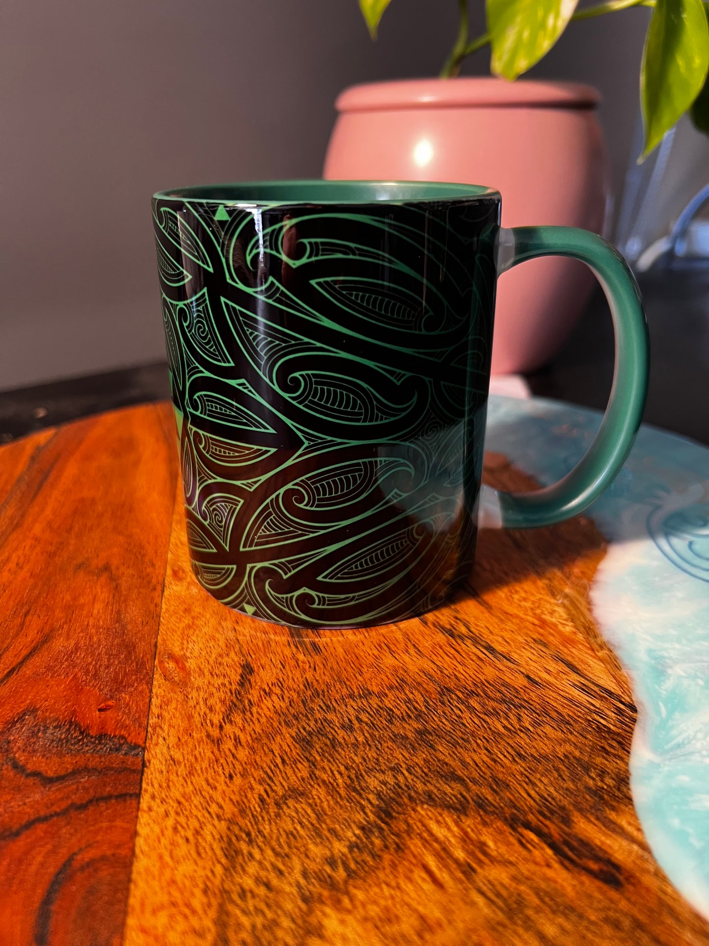 Atawhai Ceramic Mug - Colored Handle & Interior