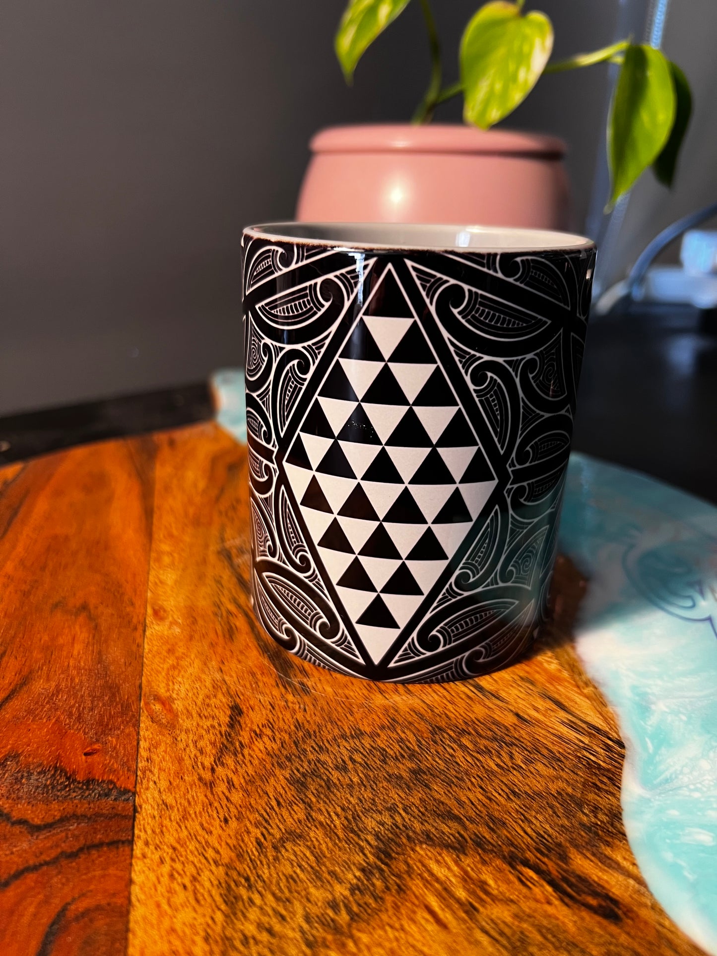 Atawhai Ceramic Mug - Colored Handle & Interior