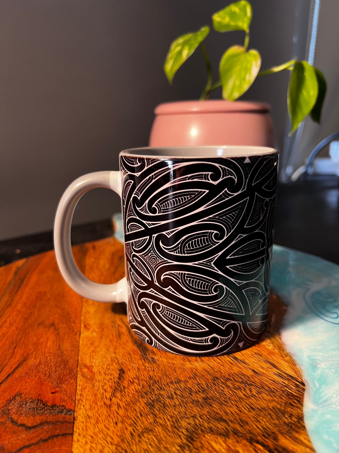 Atawhai Ceramic Mug - Colored Handle & Interior