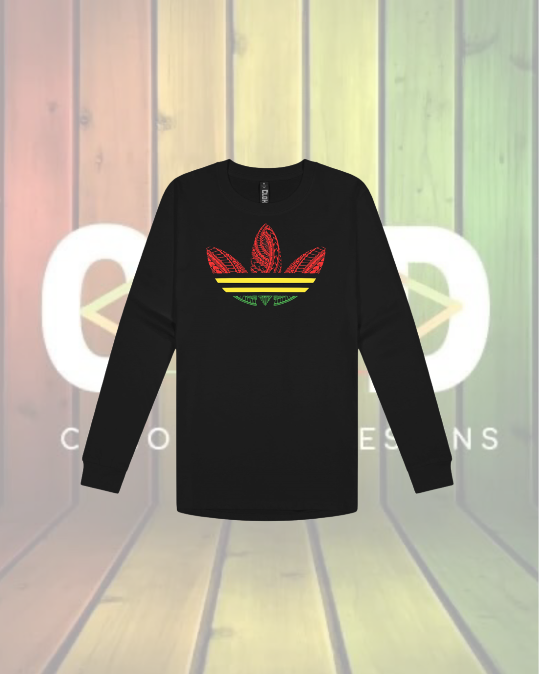 Long Sleeve Nesian Rasta Tee