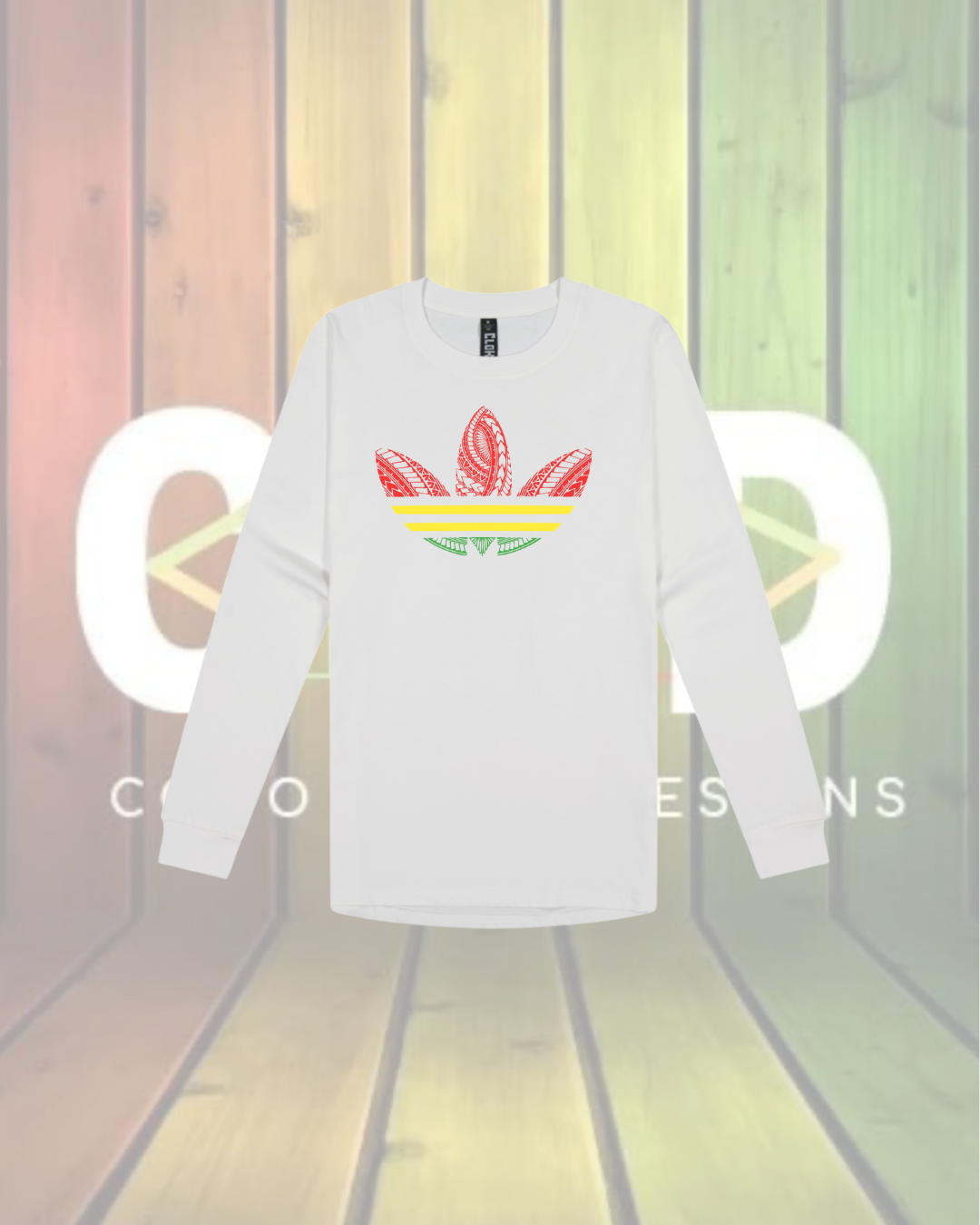 Long Sleeve Nesian Rasta Tee