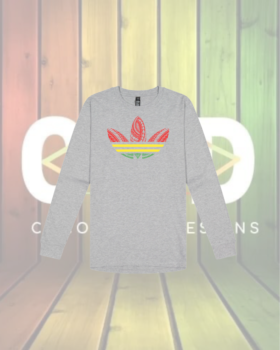 Long Sleeve Nesian Rasta Tee