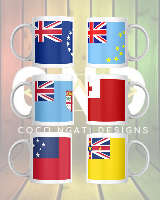 Pacific Island Flag Mugs