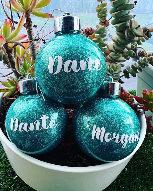 Glitter baubles